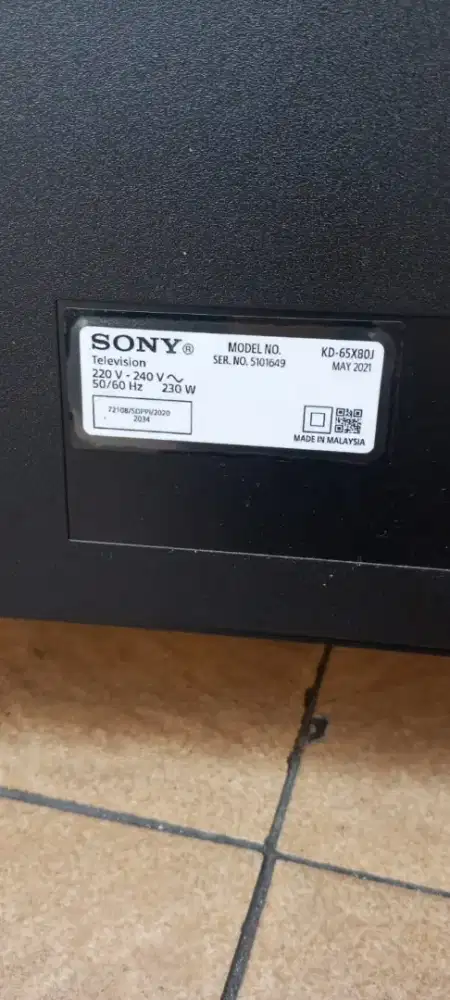 Tv sony KD-65X80j