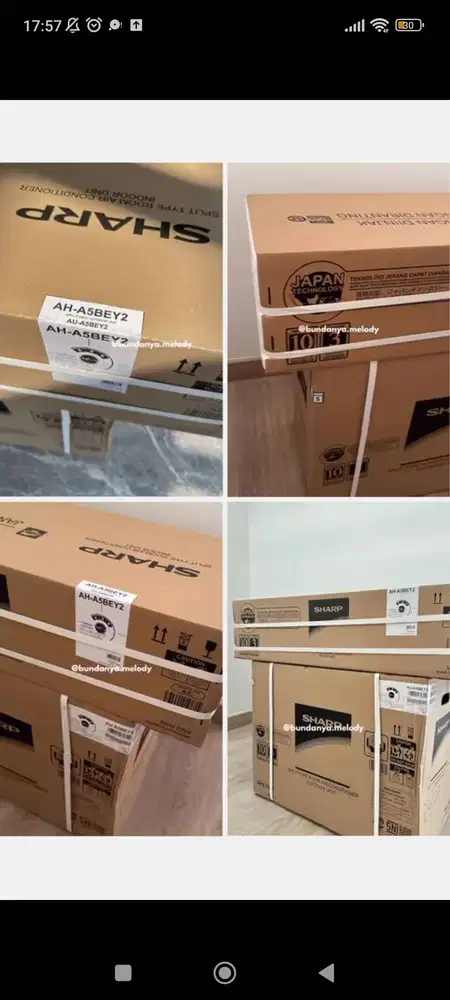 Yang lagi cari AC Aku jual AC Sharp 1/2 PK (unit only)  Indoor & Outd
