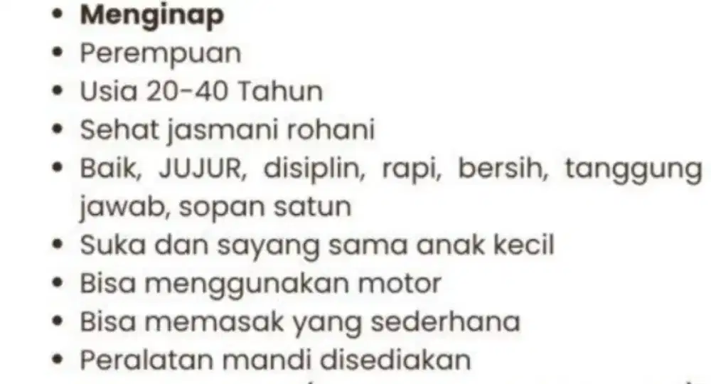 Dibutuhkan ART (Depok)