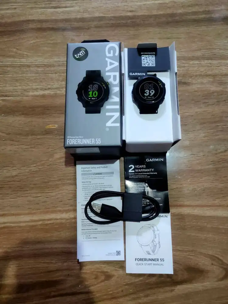 Garmin Forerunner 55 Black 100% MULUSS GARANSI 2028