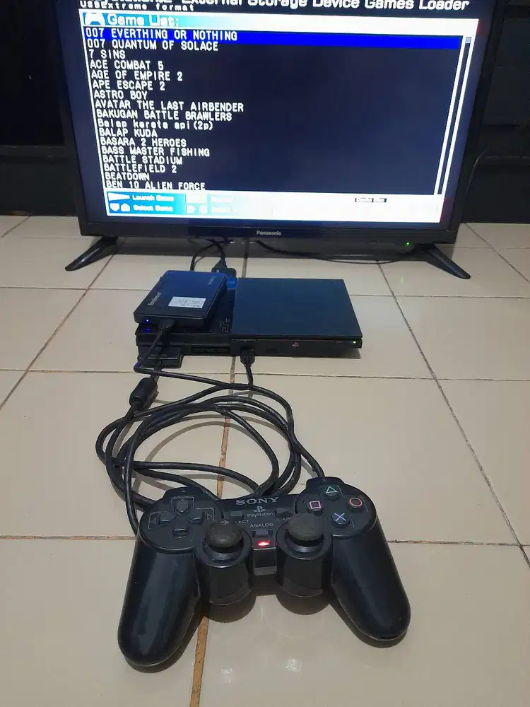 Ps 2 Slim Matrix game Hardis external kpasitas 60gb 2stik