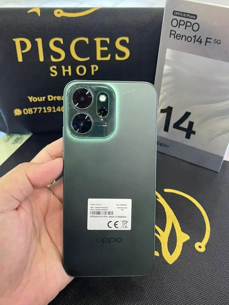 OPPO RENO 14F 5G RAM 12/256 RESMI FULSET MULUS
