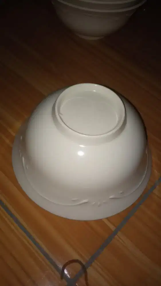 Mangkok Melamin Putih Tebal