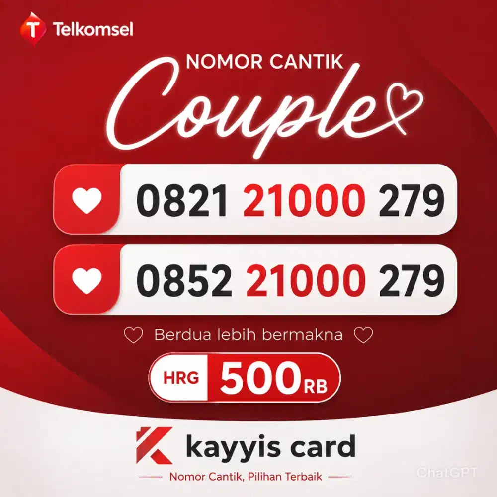 Kartu perdana Telkomsel couple, nomor cantik