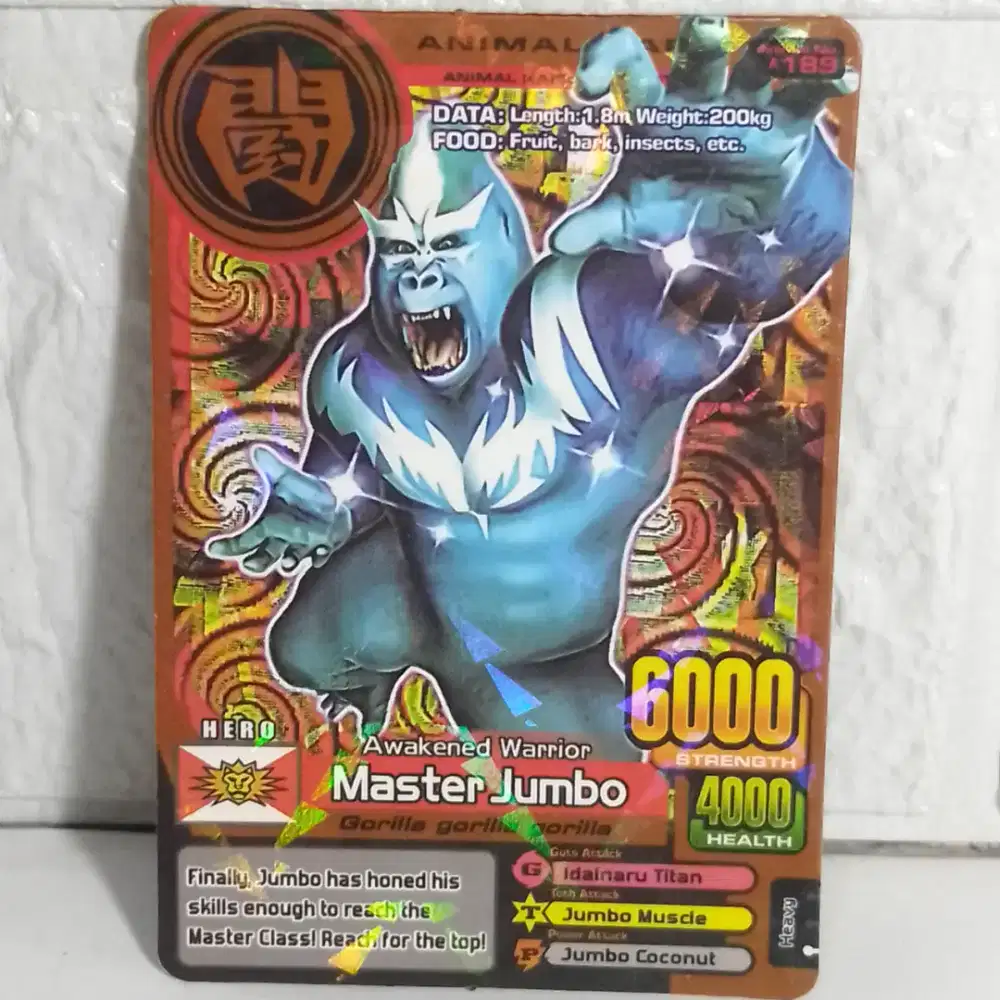 Animal Kaiser Master Jumbo No.189 Original Card Rare Hologram