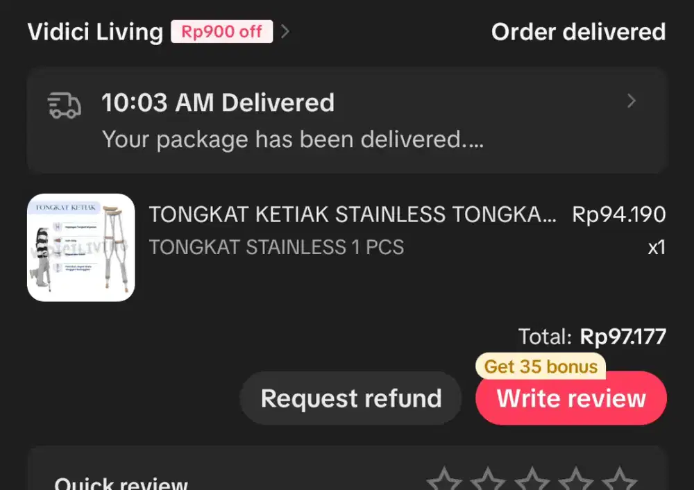 Tongkat ketiak (Kruk)