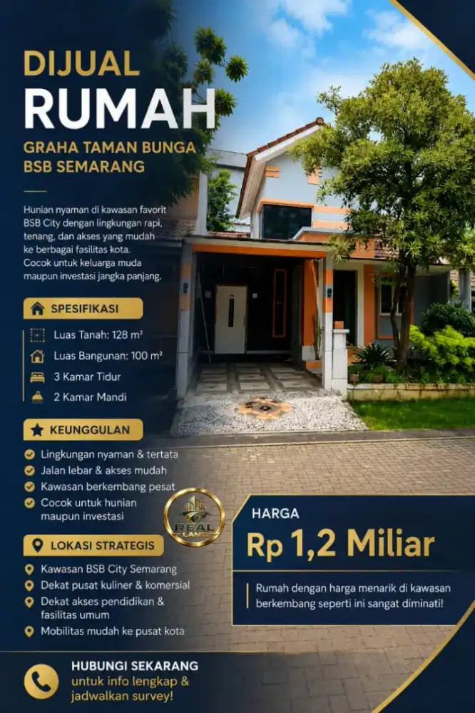 Rumah termurah di Graha Taman Bunga BSB SEMARANG
