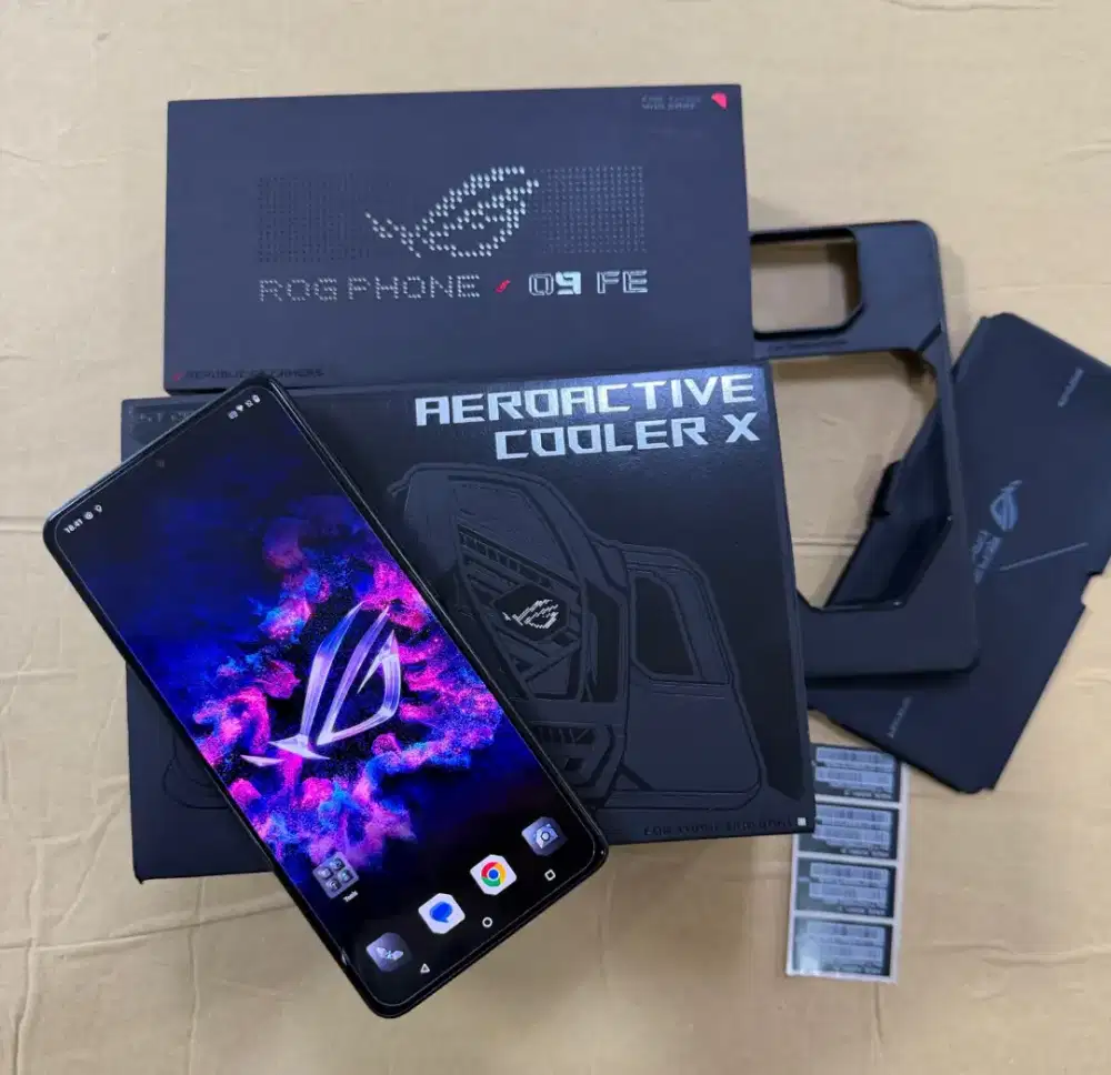 Asus Rog Phone 9 FE 12/256GB 185Hz Fullset Aeroactive Cooler Resmi
