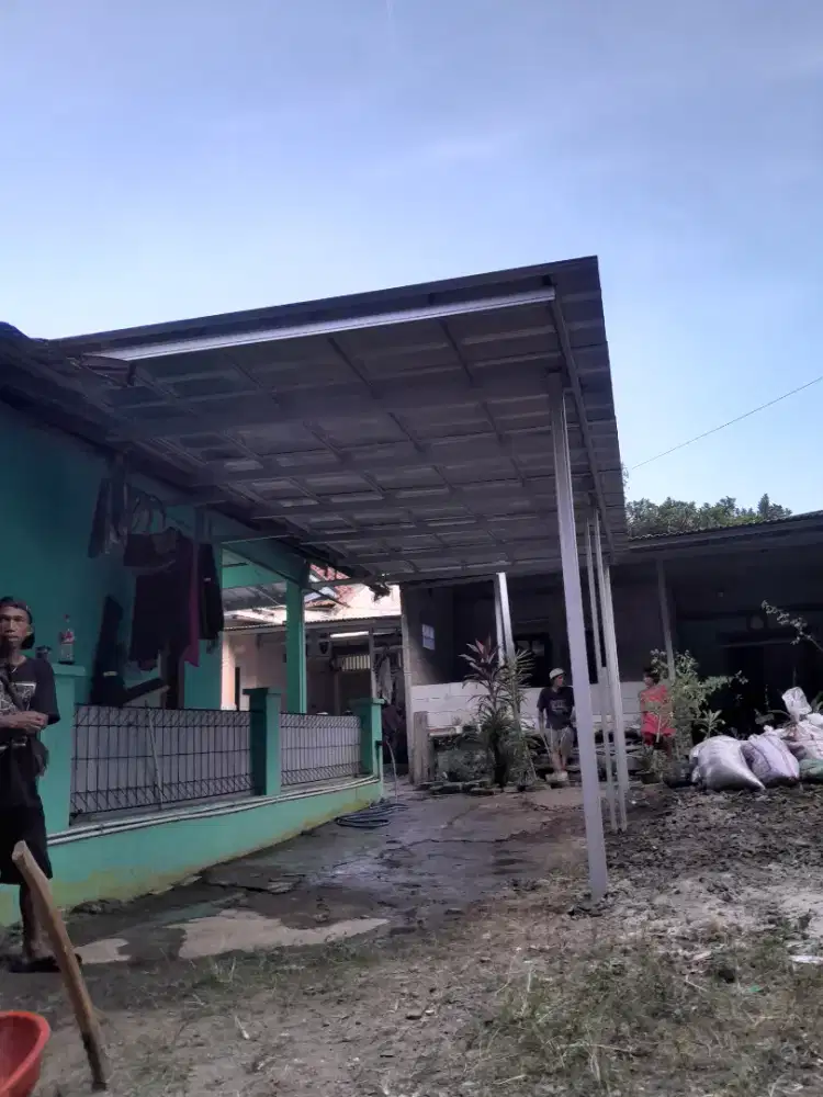 Kanopi baja ringan atap sepandek pasir UK 3x6