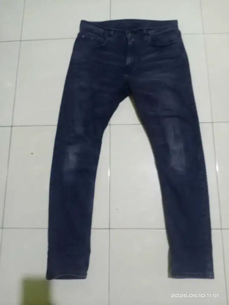 Celana jeans pria Original Levis 512 Slim Taper Dark Blue Rinse