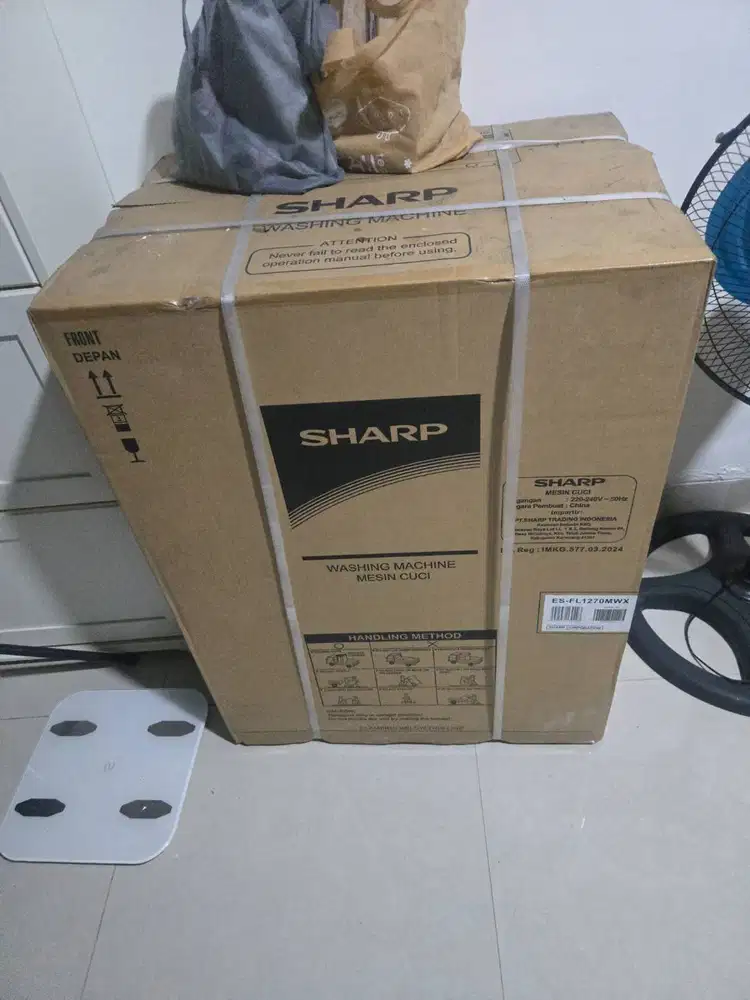 Mesin cuci Sharp Baru  ES FL 1270 MWX