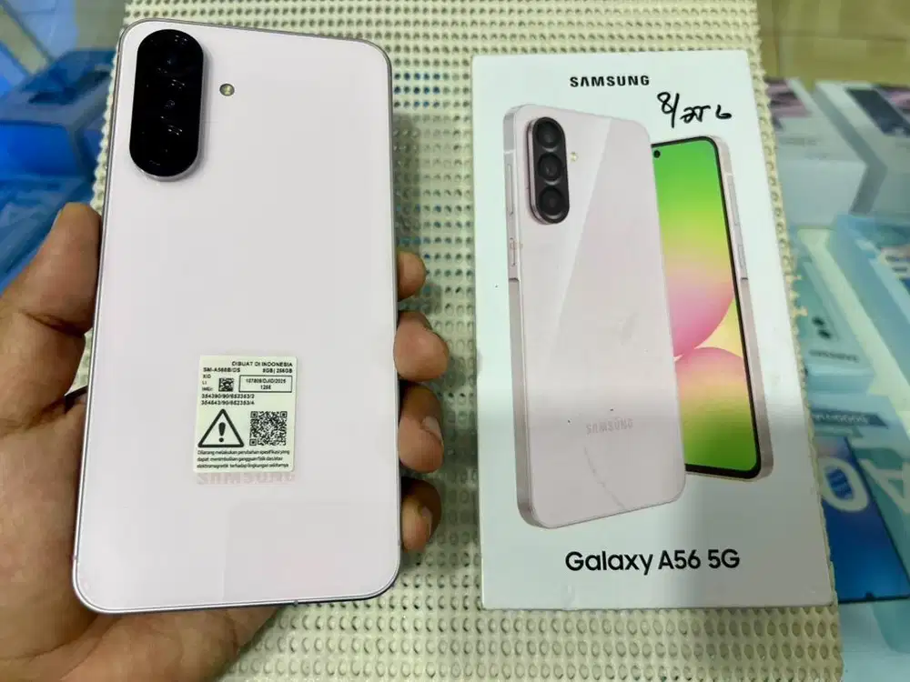 SAMSUNG A56 5G PINK RAM 8/256GB like_new GARANSI RESMI INDONESIA