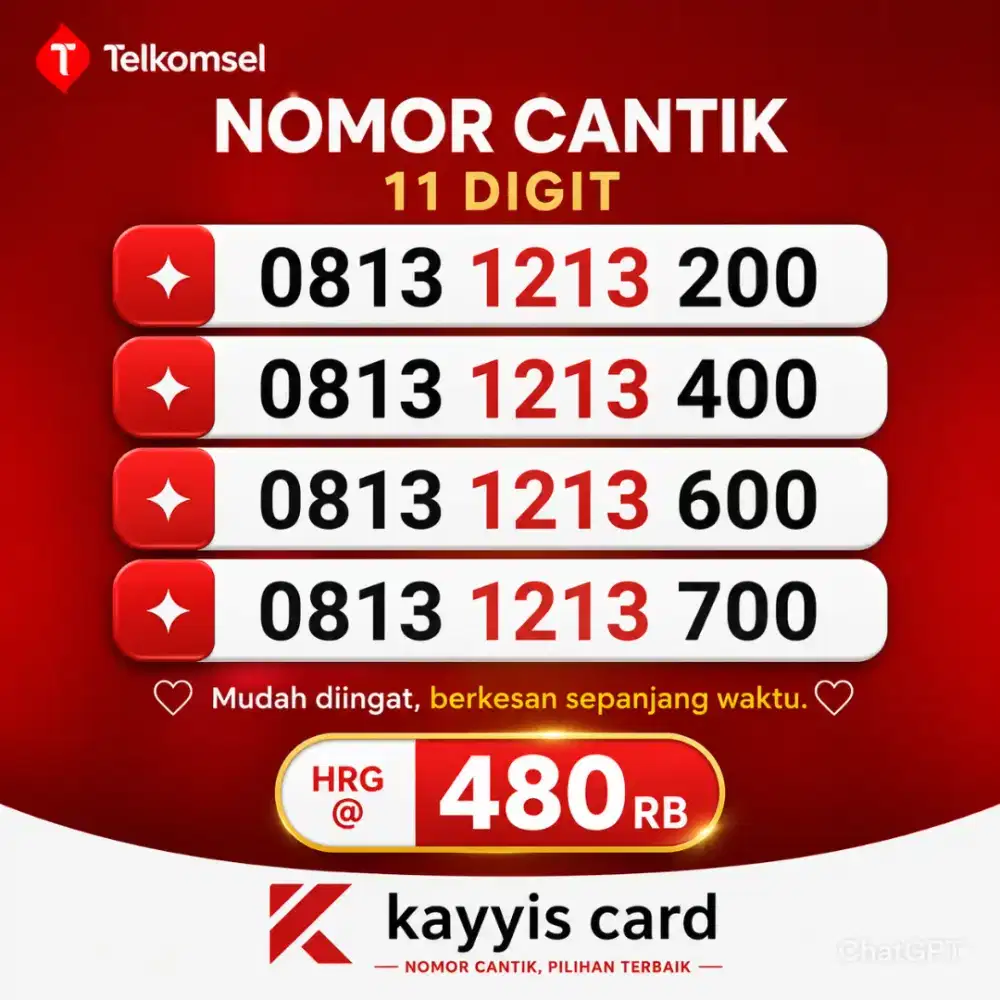 nomor cantik Telkomsel 11 digit