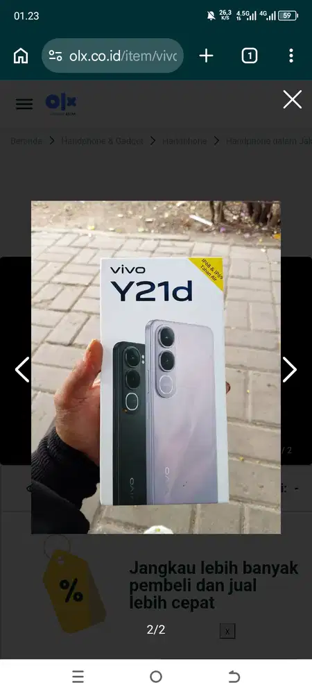 Dijual Vivo y21D 6+6/128.