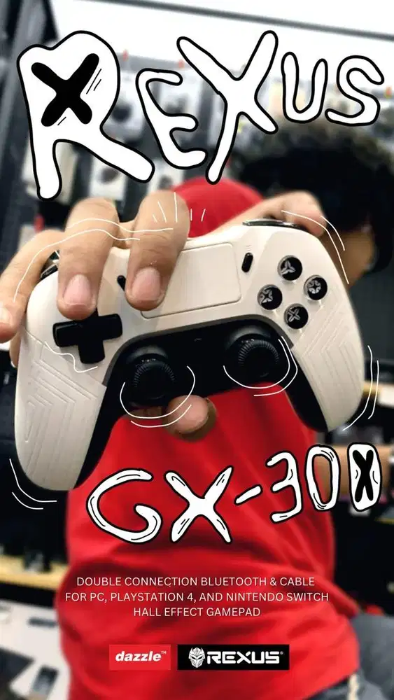 REXUS GAMEPAD GX300 GARANSI 1 TAHUN