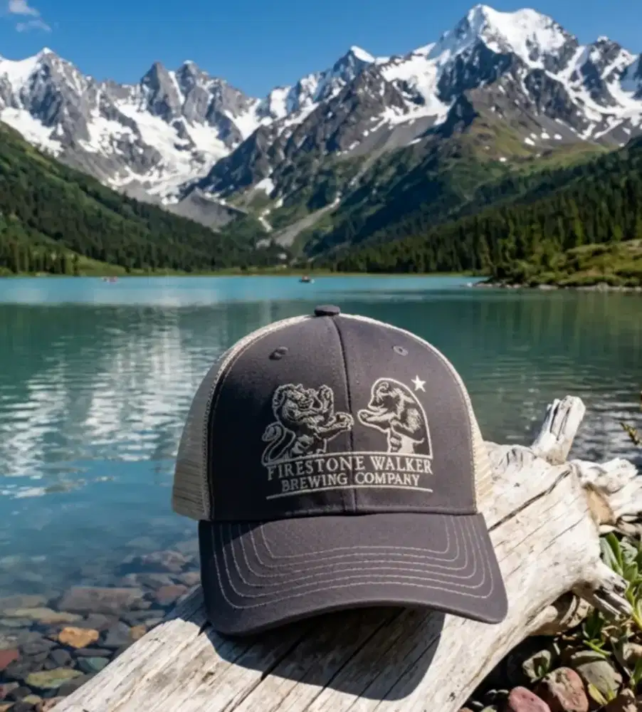 Topi Trucker Logo Singa dan Beruang Firestone Walker Original Second