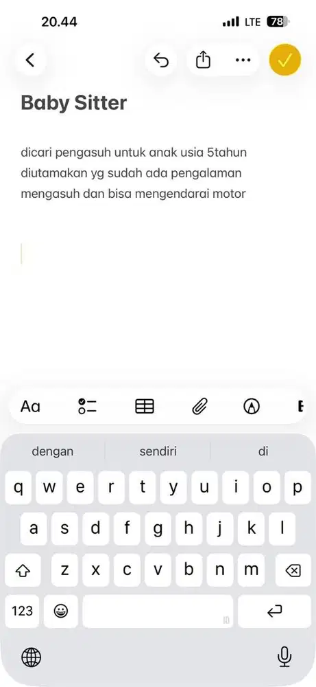 Lowongan Baby Sitter