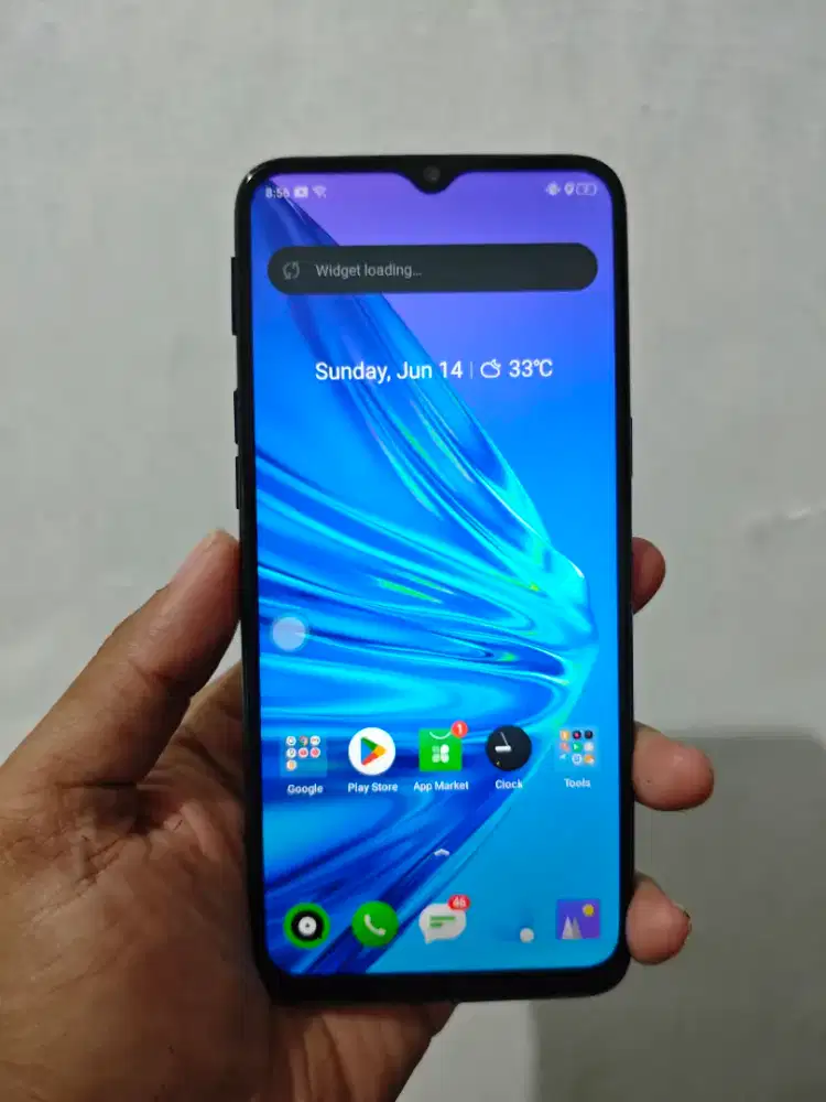 Realme 5 warna ungu 3/64 fingerprint off batangan