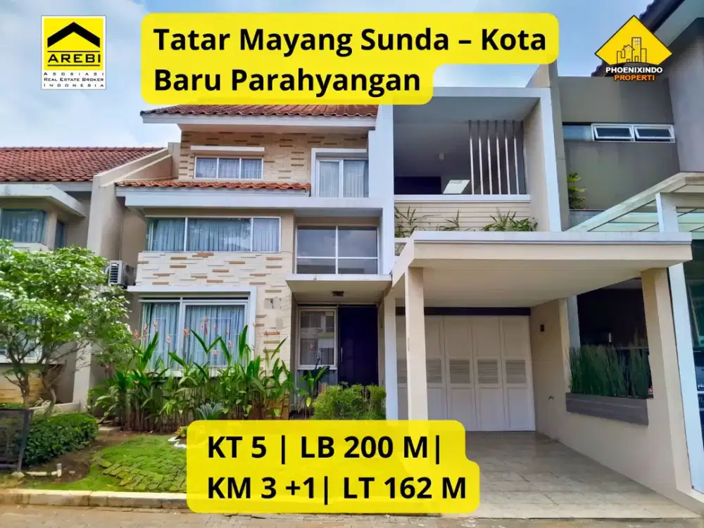Turun Harga BU! Dijual Rumah Semi Furnished di Tatar Mayang Sunda – Kota Baru Parahyangan 5 KT | LT 162 m² | LB 200 m² | Harga Kini Rp 2,65 M Nego
