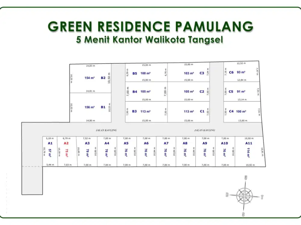 Tanah Kavling Dekat ke Kantor Walikota Tangsel, Terima SHM per Unit