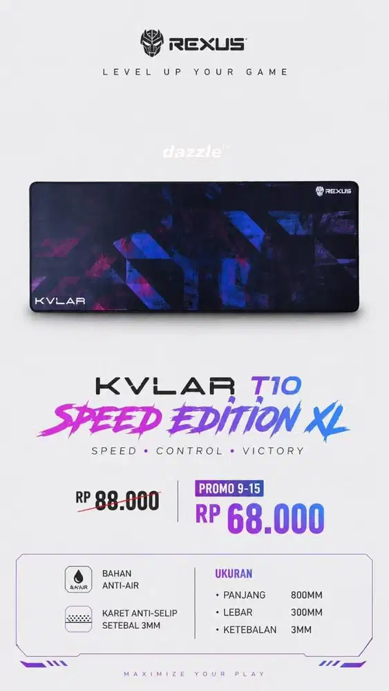 Mousepad gaming Rexus Kvlar T10