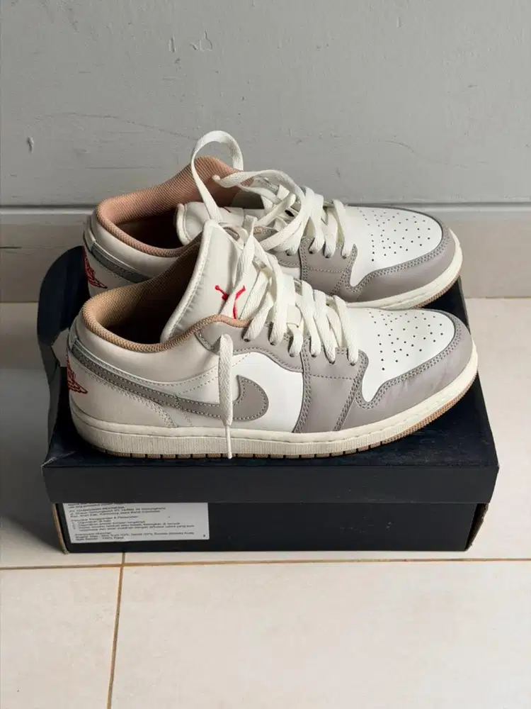 Sneakers Nike Air Jordan Low, Off-White Grey, Original,  Like New