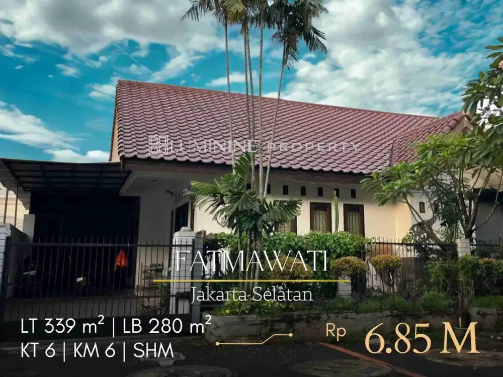 DIJUAL RUMAH NYAMAN SUPER STRATEGIS DI FATMAWATI JAKSEL,DEKAT KEMANAPUN BEBAS BANJIR BISA KPR