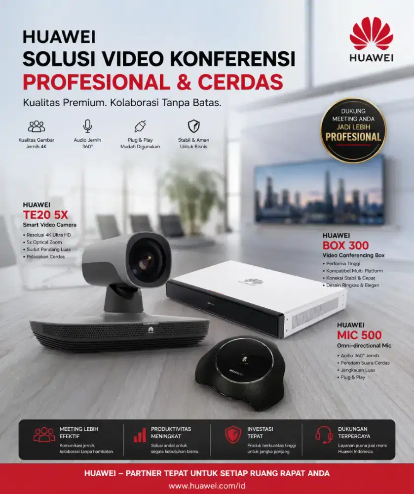Group video Konferensi sistem Huawei (mic500, Te20, box 300)