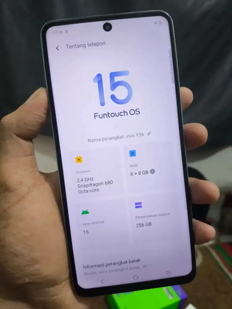 Vivo Y36 ram 8+8/256Gb normal semua lancar jaya ga ada kendala mantap