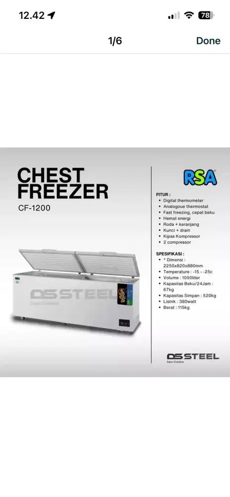 CHEST FREEZER GEA !! SESUAI SPEK DI GAMBAR