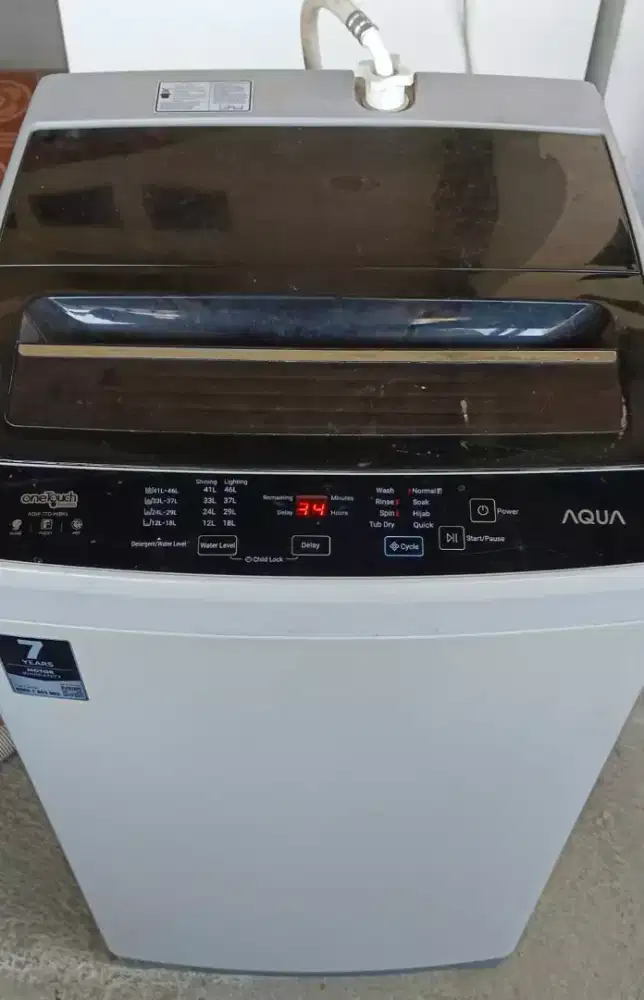 Mesin cuci 1 tabung digital Aqua 8kg