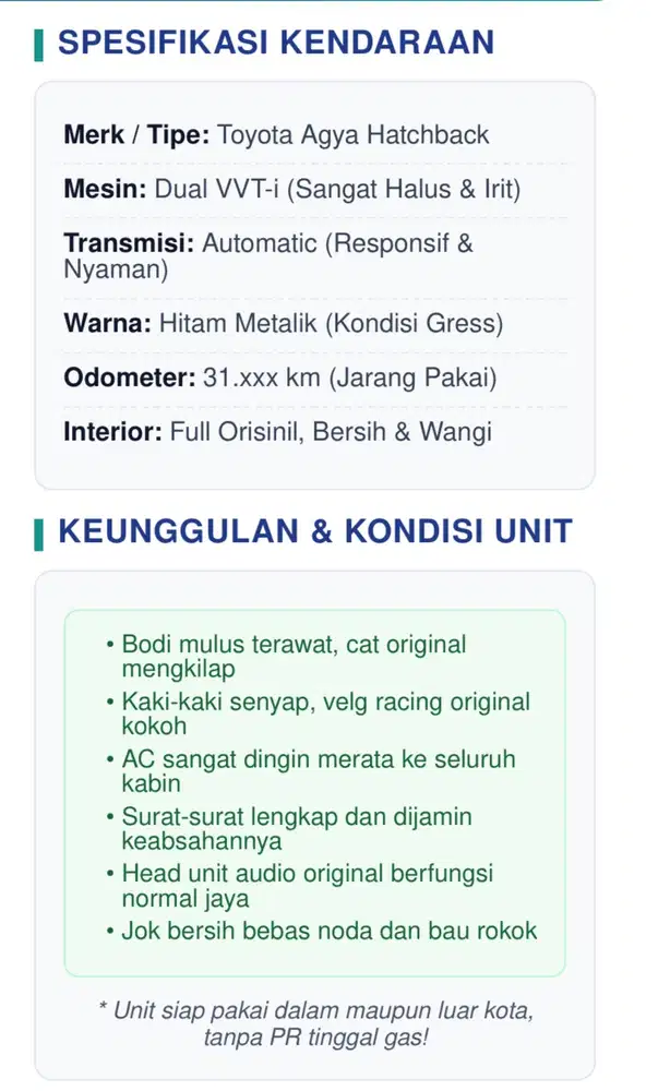 Jual Agya 1.2 G Tahun 2020