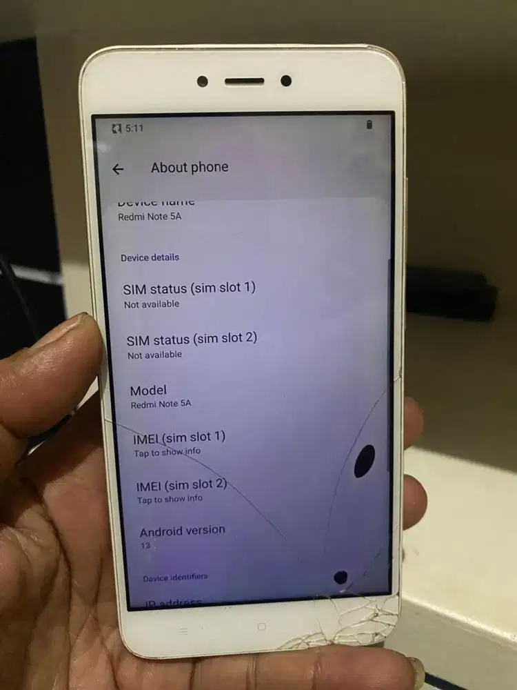 Redmi note 5A ram 2/16