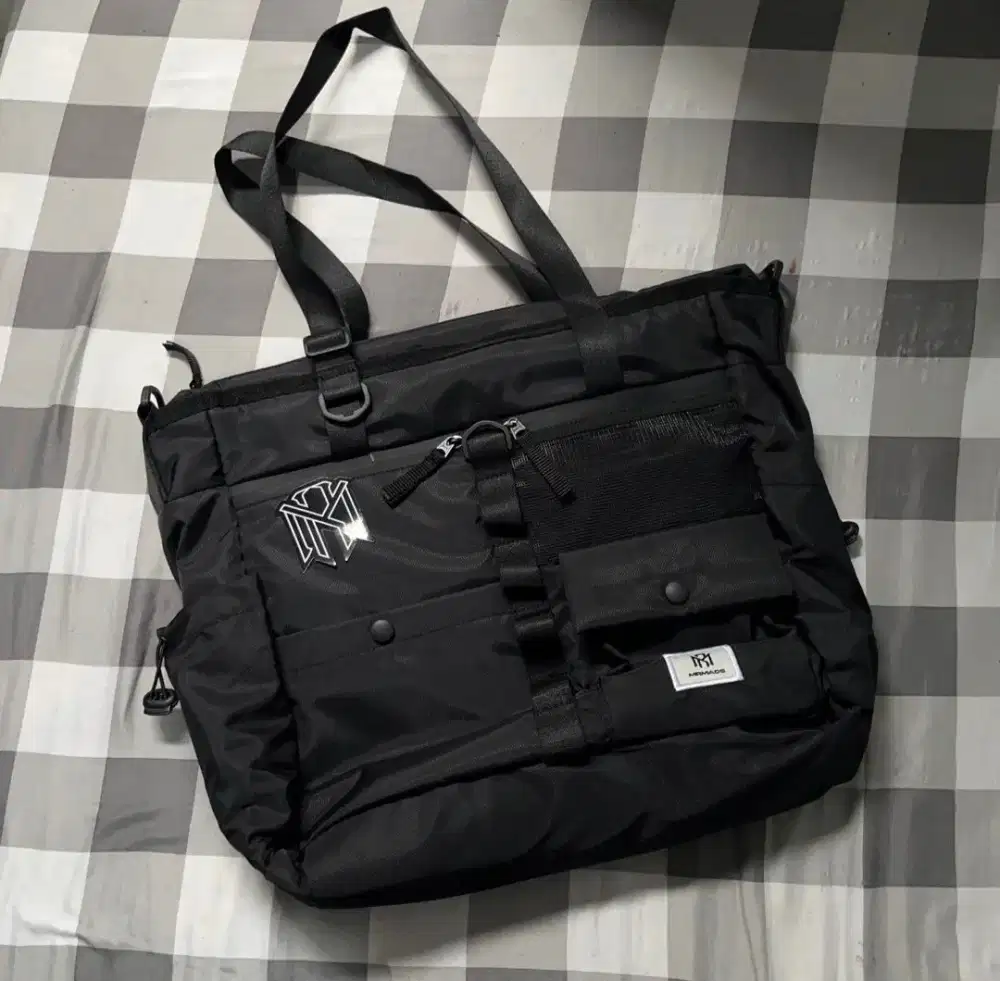 Tas Mr Mads Totebag Necrox Series Laptop Sling Bag Black Original