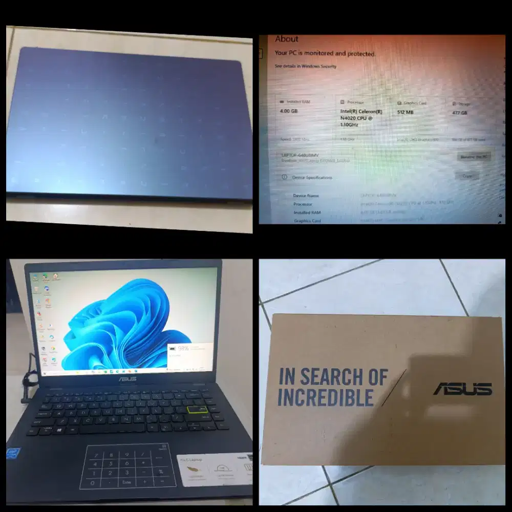 Asus E410MA, 4/512 Fullset