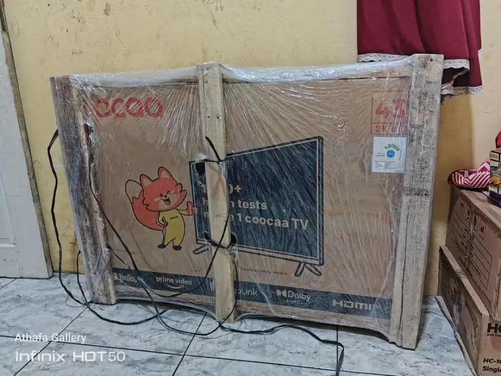 SMART TV DIGITAL COOCAA 43 INCH 43S3U PLUS BARANG BARU