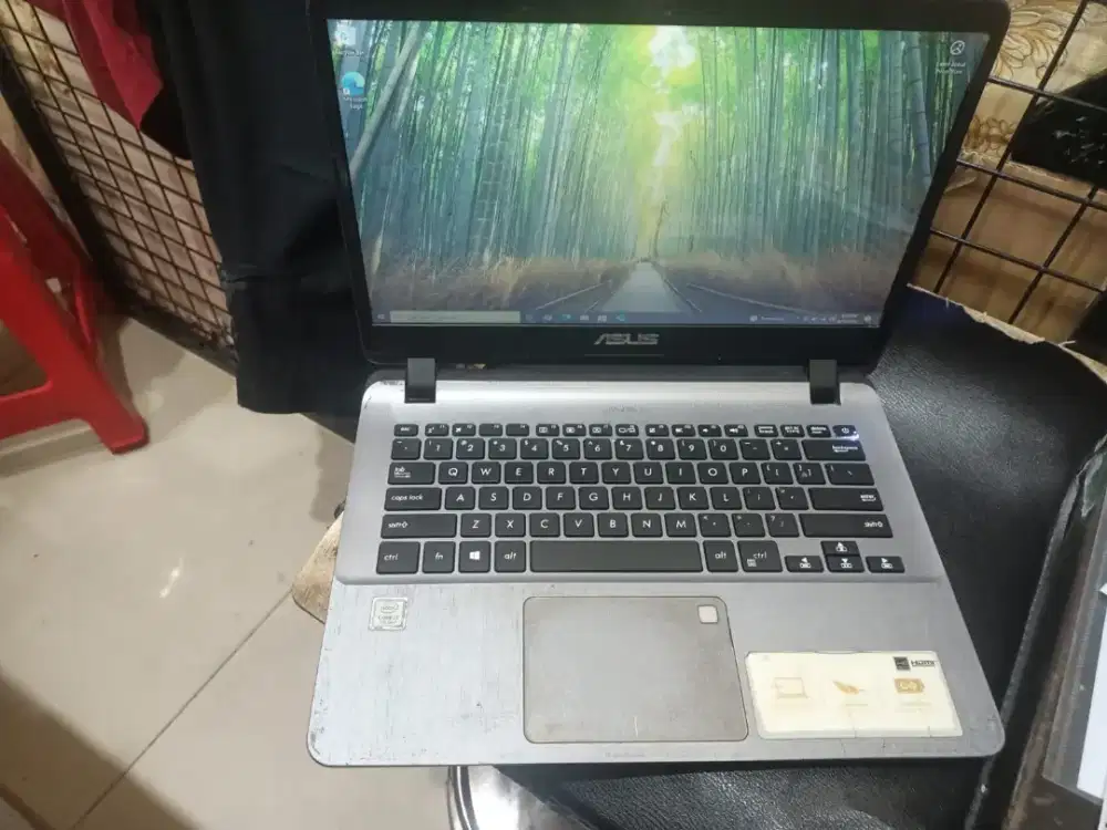 lactop asus x407UAR ram 12 HDD 1 TB finger print normal semua unit cas