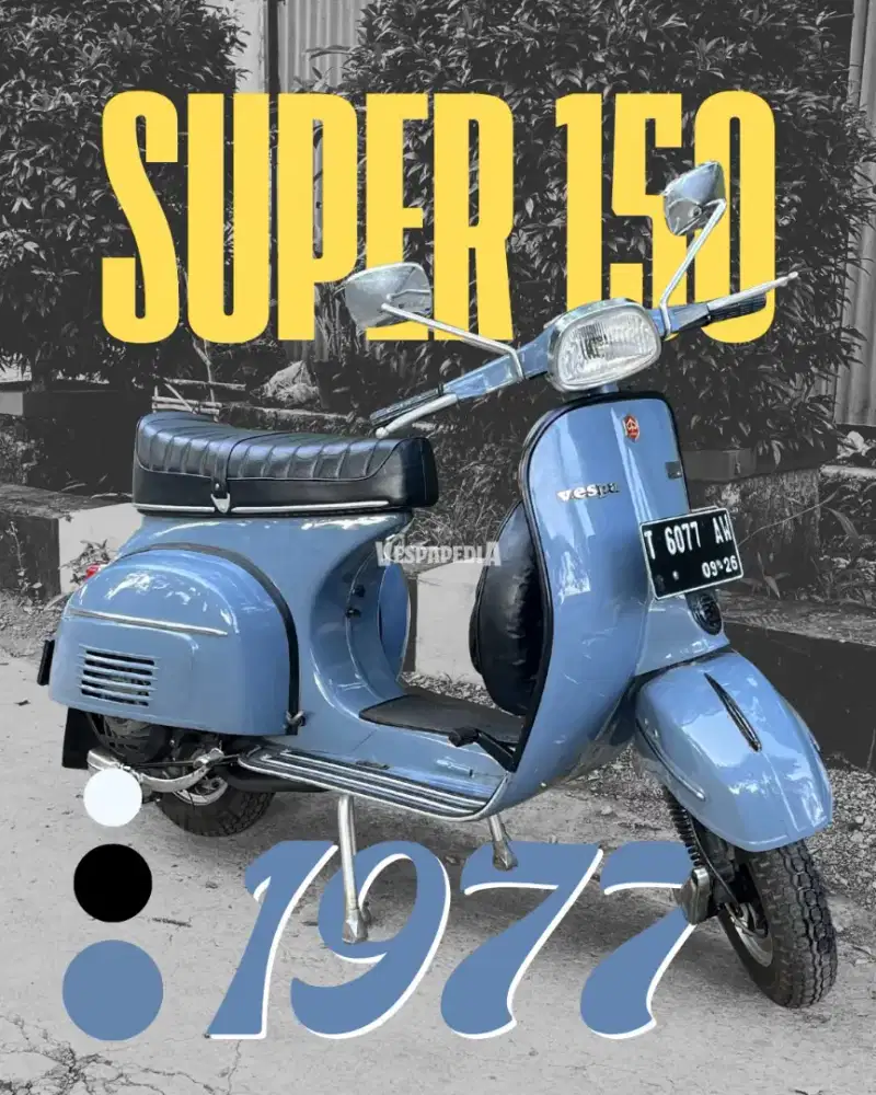 Vespa Super 1977 Siap Touring
