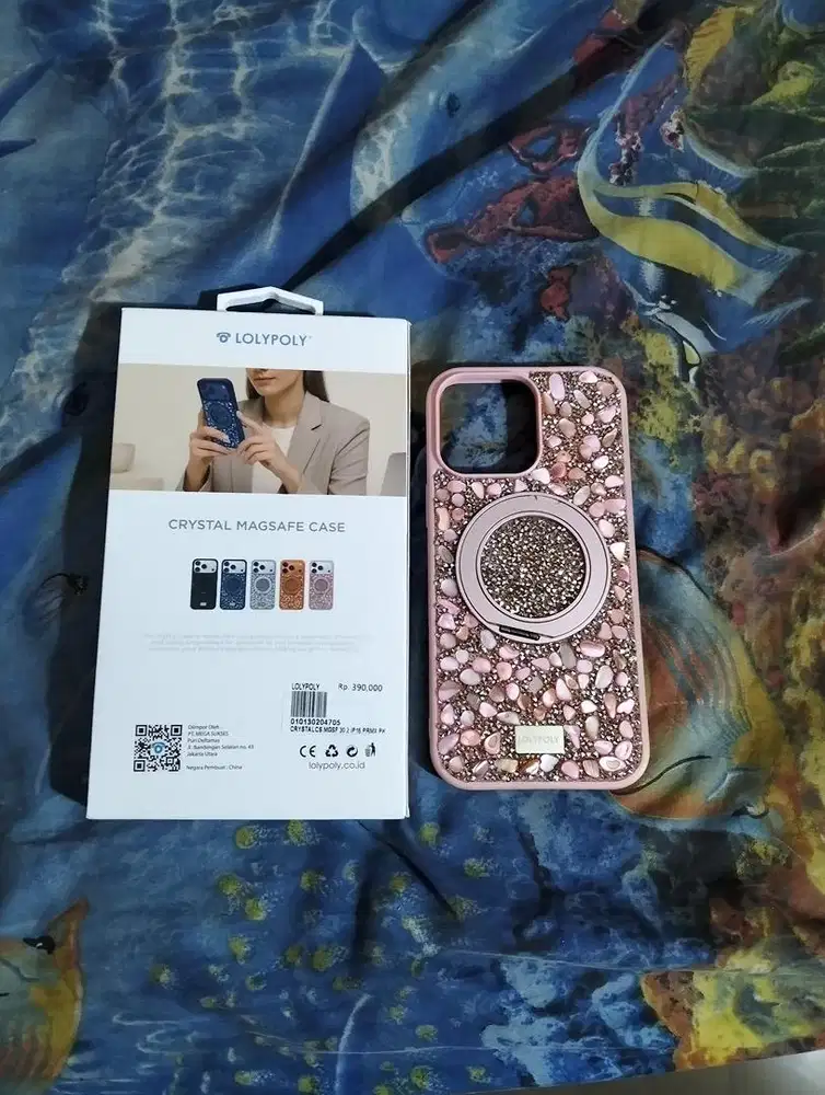 Case iPhone 16 Pro Max merk LOLYPOLY,crystal magsafe case warna pink