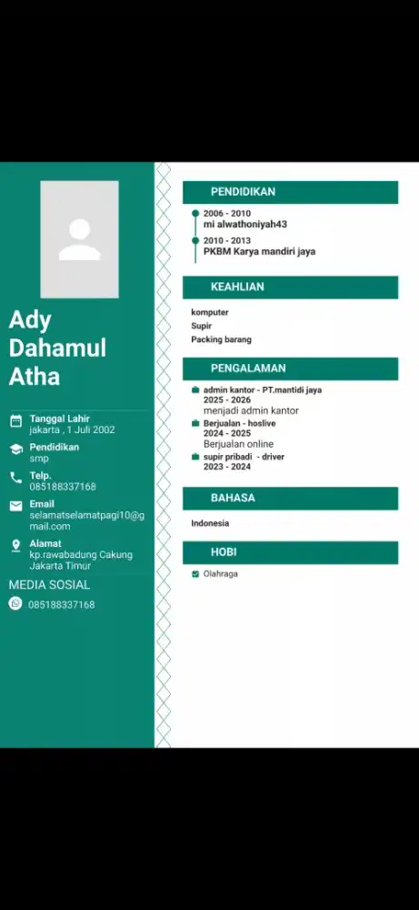Bismillah mencari info pekerjaan