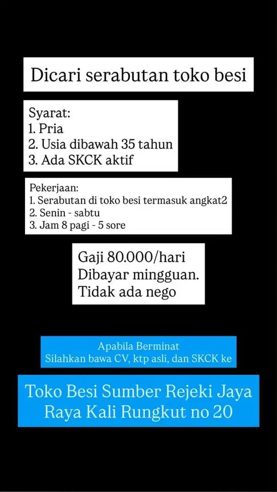 Serabutan Toko Besi