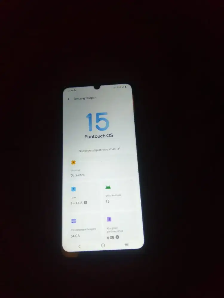 Di jual BU HP vivo Y04s ram 4/64, lokasi jakpus