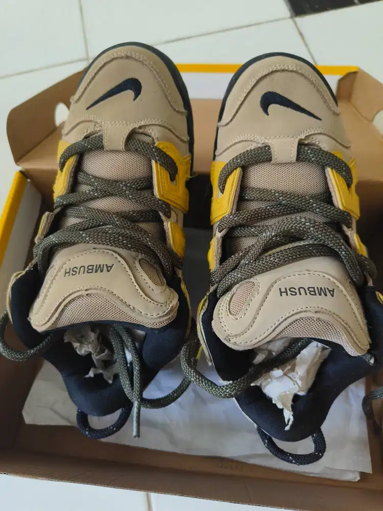 Jual NIKE AMBUSH x AIR MORE UPTEMPO DESERT SAND SIZE 38 ORI