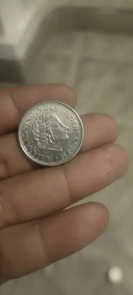 koin 1G perak asli nederland