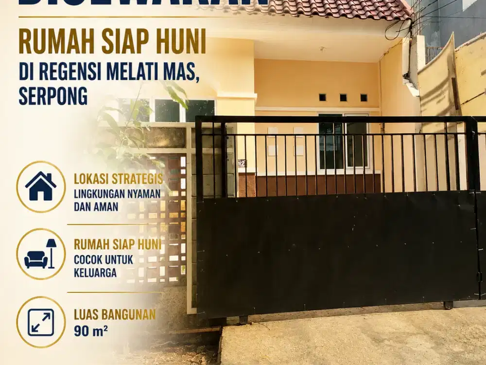 DISEWAKAN Rumah Sangat Rapih di Regensi Melati Mas Serpong