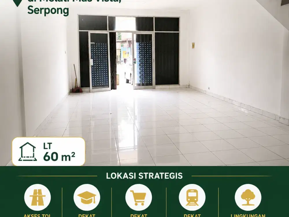 DISEWAKAN MURAH  RUKO 2 lantai di MELATI MAS VISTA SERPONG