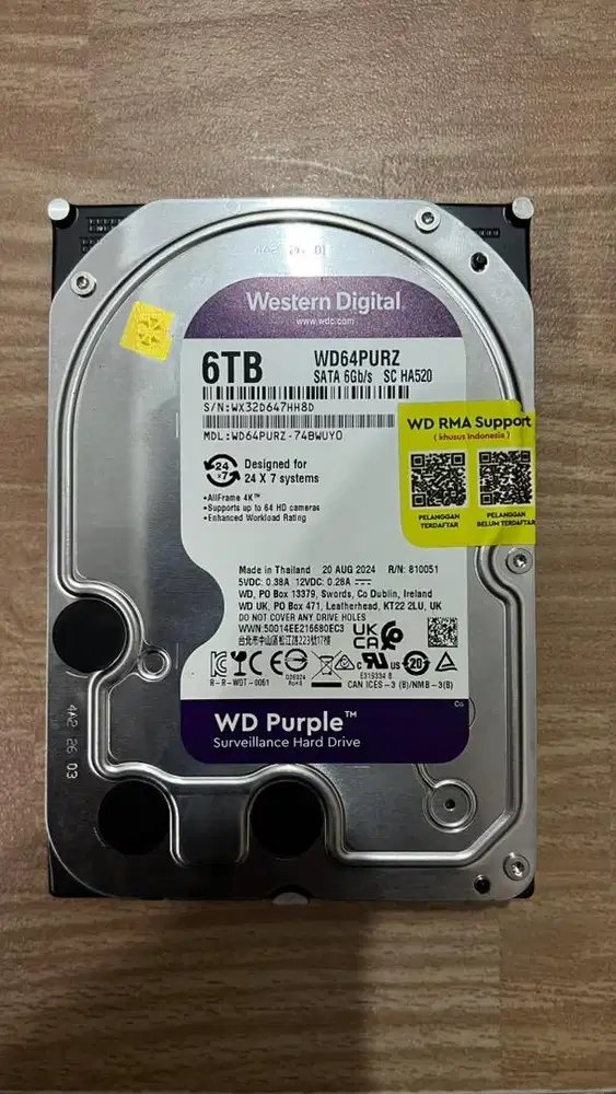 Hardisk WD Purple 6 TB