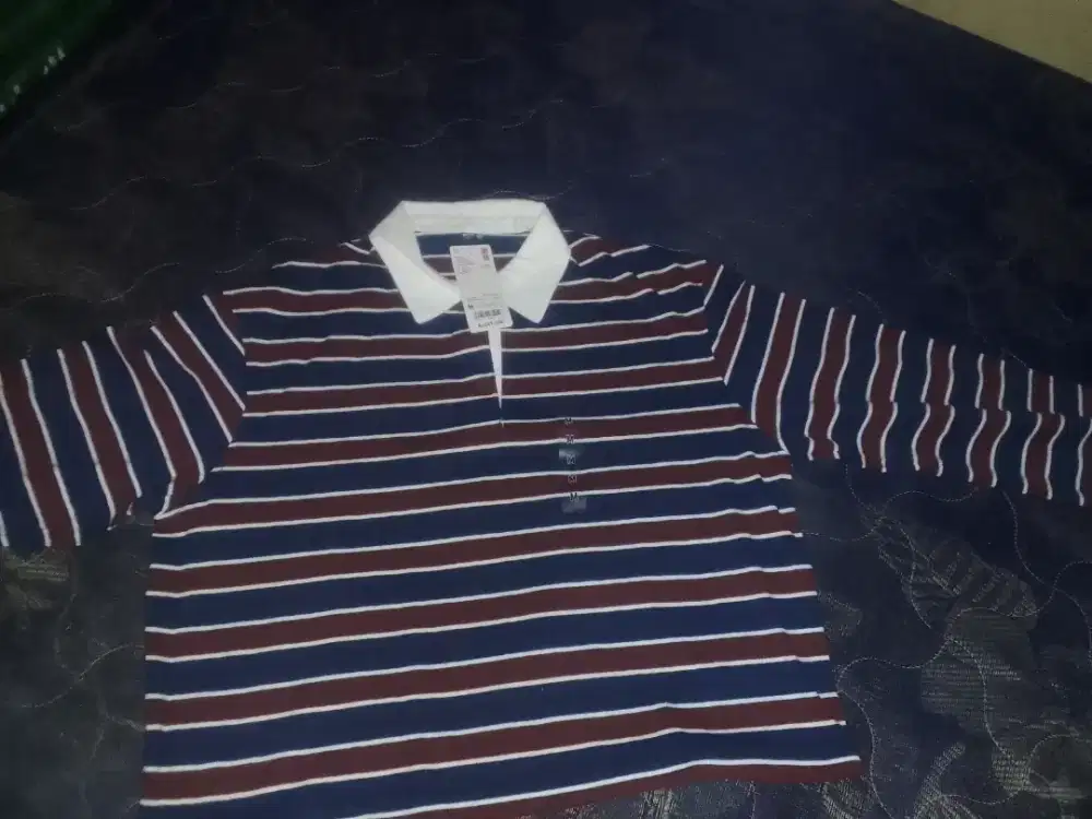 Kaos polo katun wasted lengan panjang