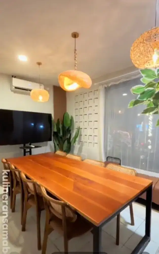Set Lampu kap Rotan estetik