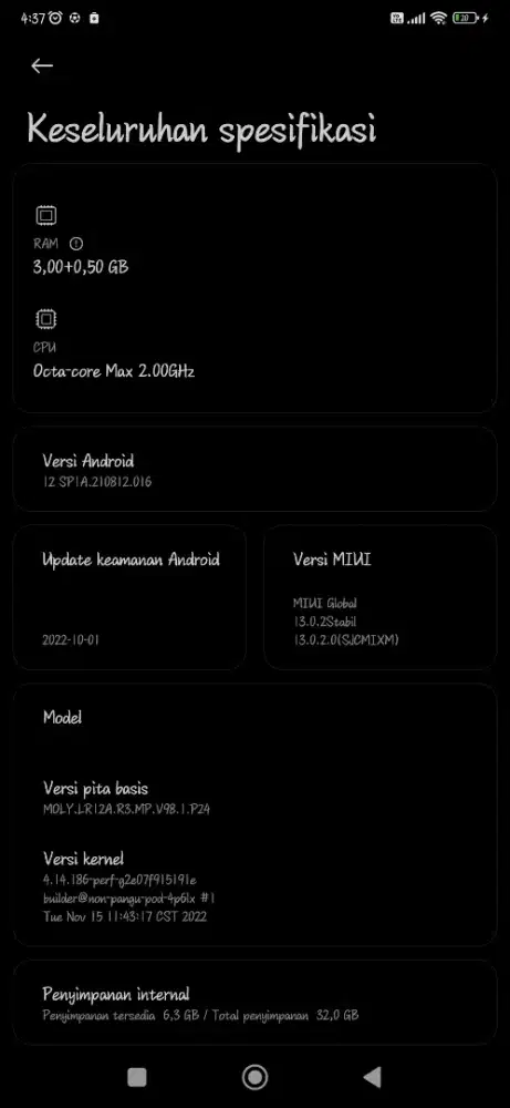 Jual BU redmi 9 ram3.5g